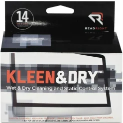 Two Step ScreenKleen Wet and Dry Cleaning Wipes, 5 x 5, 14/Box