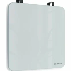 U Brands Frameless Magnetic Cubicle/Wall Glass Dry Erase Board, 12" X 12", Frosted White
