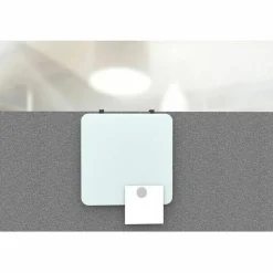 U Brands Frameless Magnetic Cubicle/Wall Glass Dry Erase Board, 12