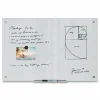 U Brands Magnetic Glass Dry Erase Board Value Pack, 36" x 24" (Actual Size: 35" x 23"), Frosted White Surface