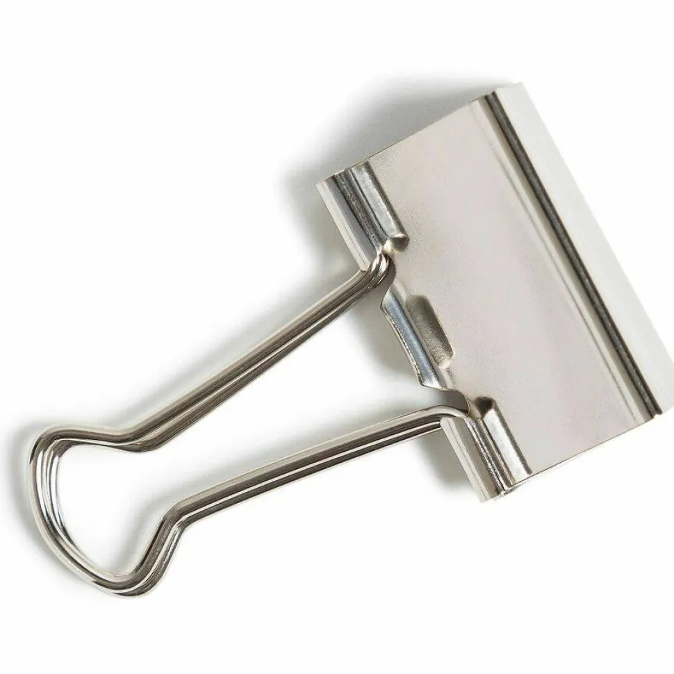 U Brands Binder Clips, Medium, Silver, 72/Pack