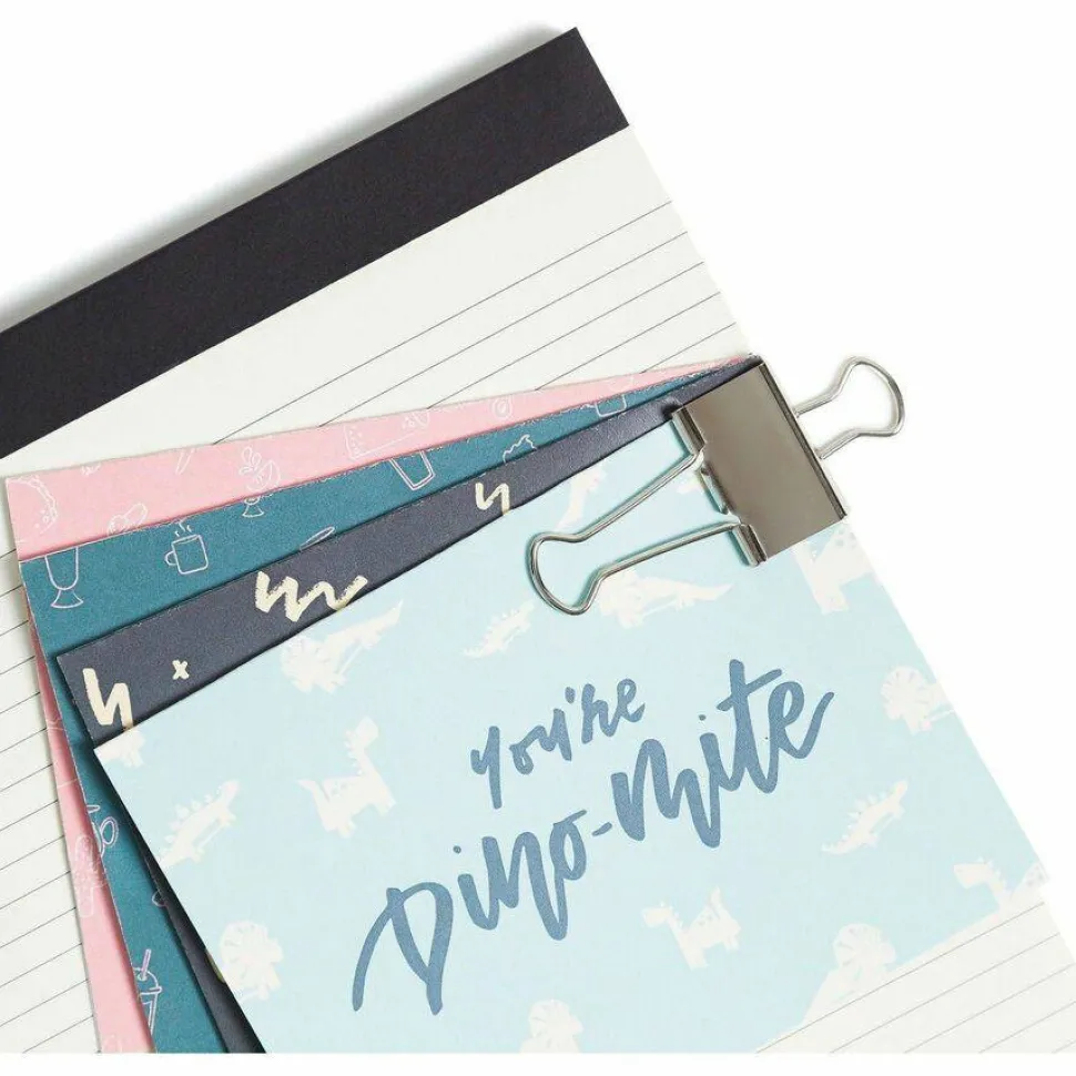 U Brands Binder Clips, Medium, Silver, 72/Pack