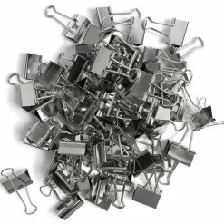 U Brands Binder Clips, Medium, Silver, 72/Pack