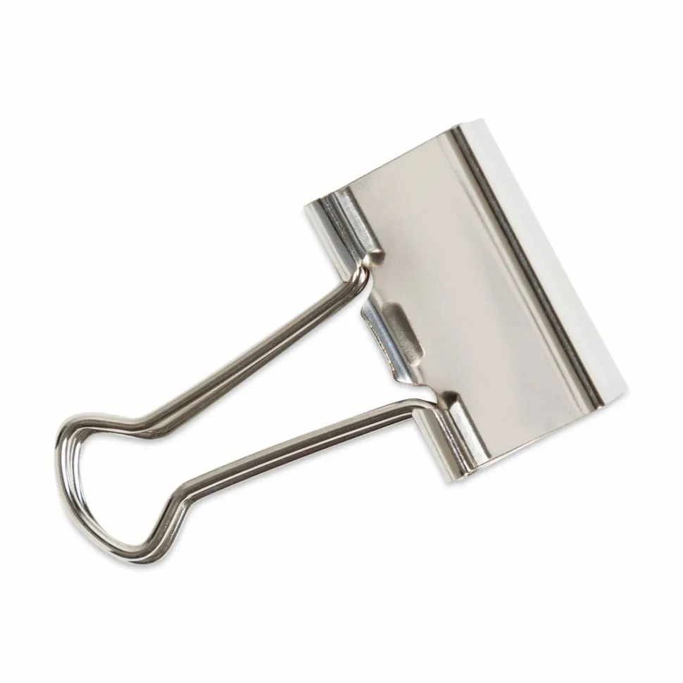 U Brands Binder Clips, Medium, Silver, 72/Pack