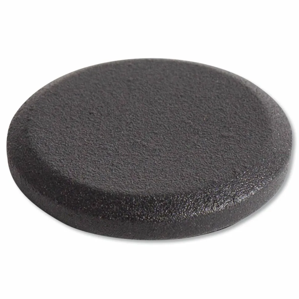 U Brands High Energy Magnets, Circles, 1.25" Diameter, Black, 8/Pack