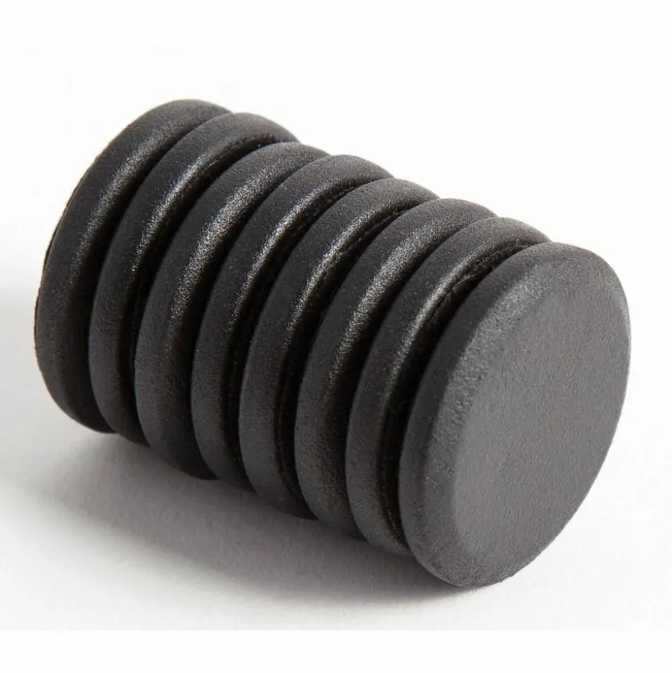U Brands High Energy Magnets, Circles, 1.25" Diameter, Black, 8/Pack