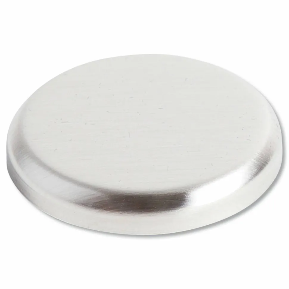 U Brands High Energy Magnets, Circles, 1.25" Diameter, Silver, 12/Pack