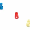 U Brands Magnetic Push Pins, 0.75" Long, 0.38" Diameter, Assorted Colors, 6/Pack