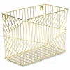 U Brands Vena Hanging File Basket, Letter Size, 6.85" Long, Gold
