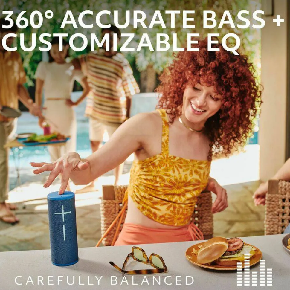 Ultimate Ears BOOM 4 Portable Waterproof Bluetooth Speaker With 360-Degree, Bold, Immersive, Crystal-Clear Sound, Floating Speaker With 15-Hour Battery and 147ft (45m) Range, Blue