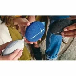 ULTIMATE EARS MINIROLL Ultra-Portable Waterproof Bluetooth Speaker, Big Bass, IP67 Dustproof, 131 ft (40 m) Range - Revive Grey