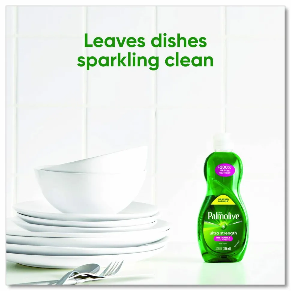 Ultra Palmolive Dishwashing Liquid, Fresh Scent, 8 oz. Bottle, 16/Carton