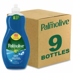 Ultra Palmolive Oxy Dishwashing Liquid, Fresh Scent, 32 oz Bottle, 9/Carton