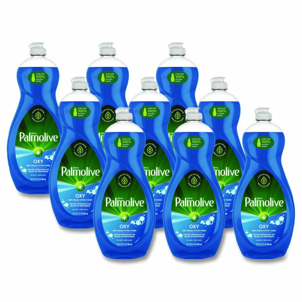 Ultra Palmolive Oxy Dishwashing Liquid, Fresh Scent, 32 oz Bottle, 9/Carton