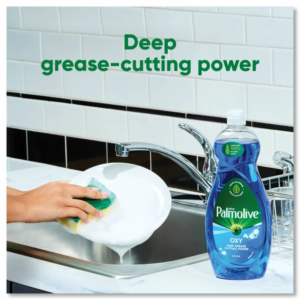 Ultra Palmolive Oxy Dishwashing Liquid, Fresh Scent, 32 oz Bottle, 9/Carton