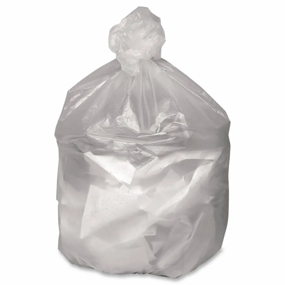 Ultra Plus Can Liners, 10 gal, 7.87 mic, 24" x 24", Natural, 25 Bags/Roll, 20 Rolls/Carton