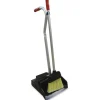 Unger Ergo Dustpan/Broom Combo - Aluminum Handle - Black, Silver, Red - 6 / Carton