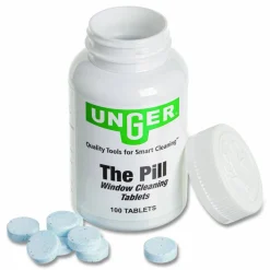 Unger Pill Window Cleaning Tablets, 100 Tablets/Bottle