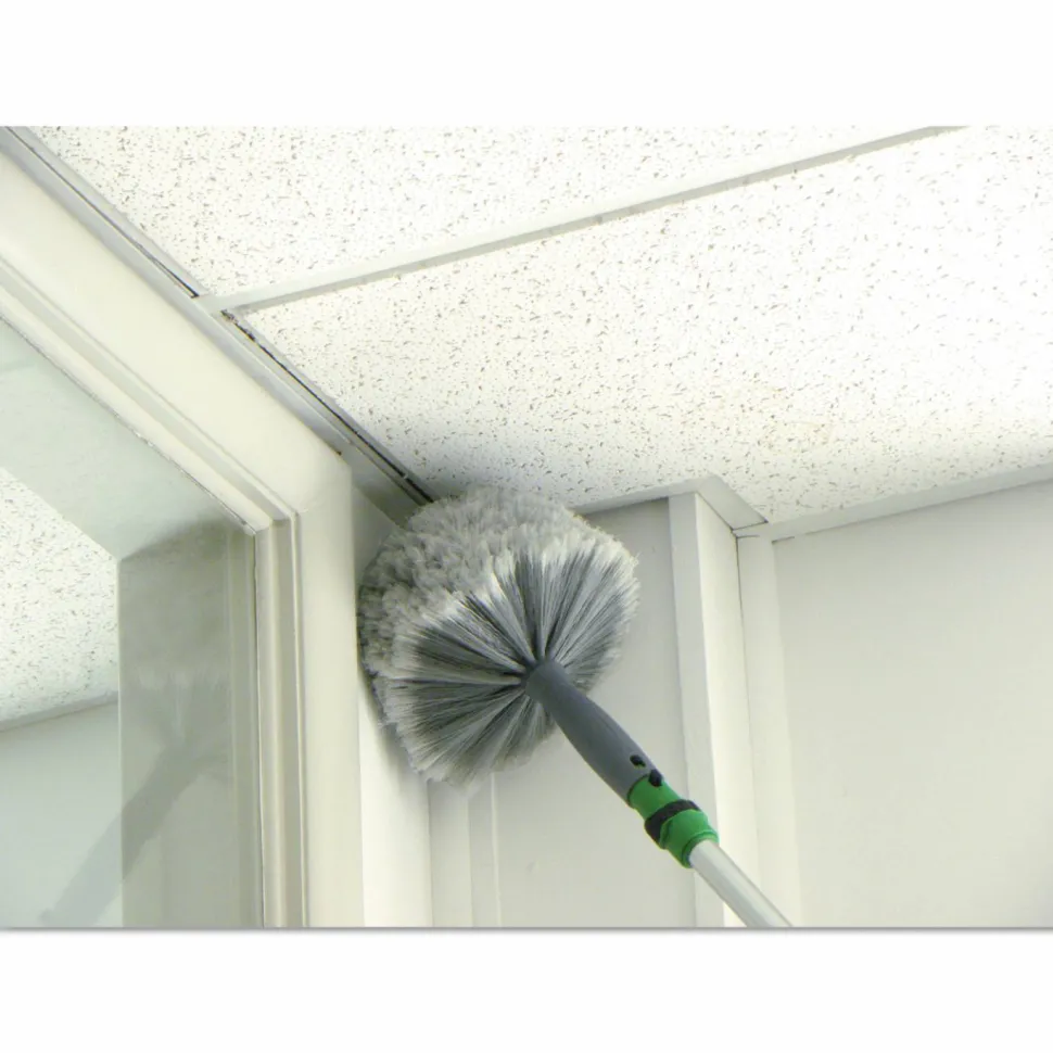 Unger Polypropylene Bristle Cobweb Duster, 3 1/2" Handle, Gray