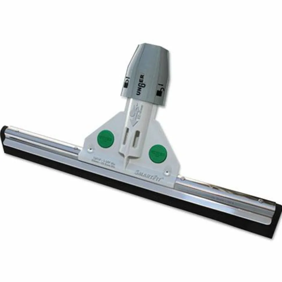 Unger SmartFit Heavy Duty Water Wand with Socket and Twin Foam Rubber Blades, 30" Wide Blade, 4" Handle
