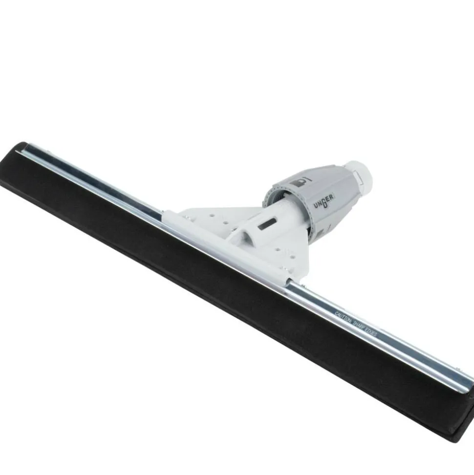 Unger SmartFit Heavy Duty Water Wand with Socket and Twin Foam Rubber Blades, 30" Wide Blade, 4" Handle
