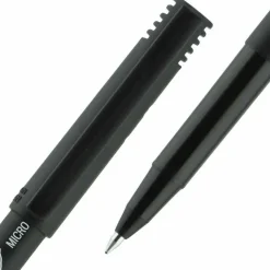uniball Onyx Rollerball Pens, Micro Point, 0.5 mm, Black Barrel, Black Ink, Pack Of 12