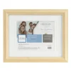 Uniek Zahra Photo/Document Picture Frame, 13 5/16” x 16 5/16" With Mat, Light Natural