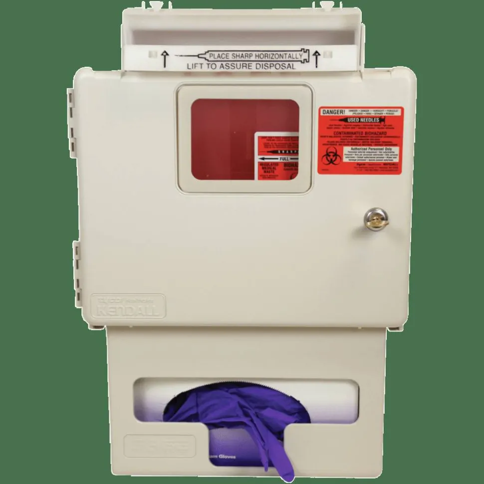 Unimed Sharps Wall-Mount In-Room Cabinet, 1.25 Gallons