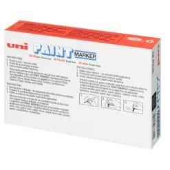 Uni-Paint Markers, Medium Point, Black, Pack Of 12
