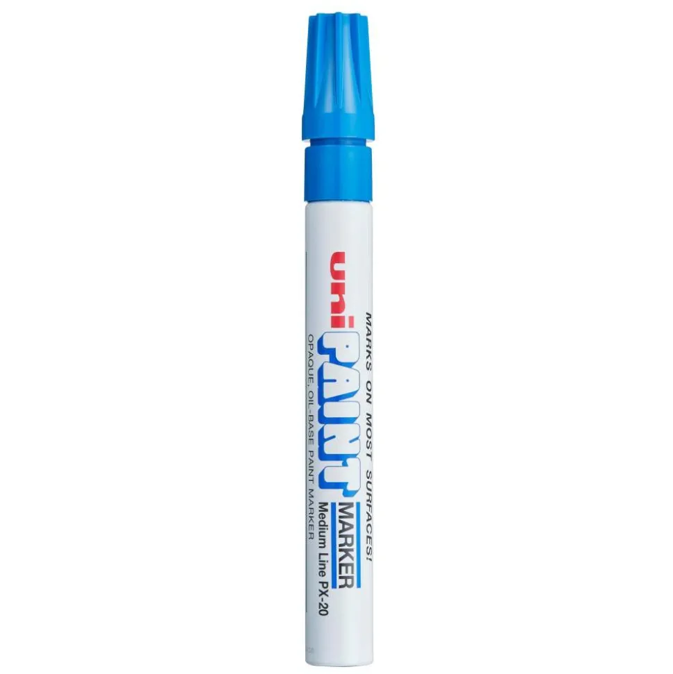 Uni-Paint Markers, Medium Point, Blue, Pack Of 12