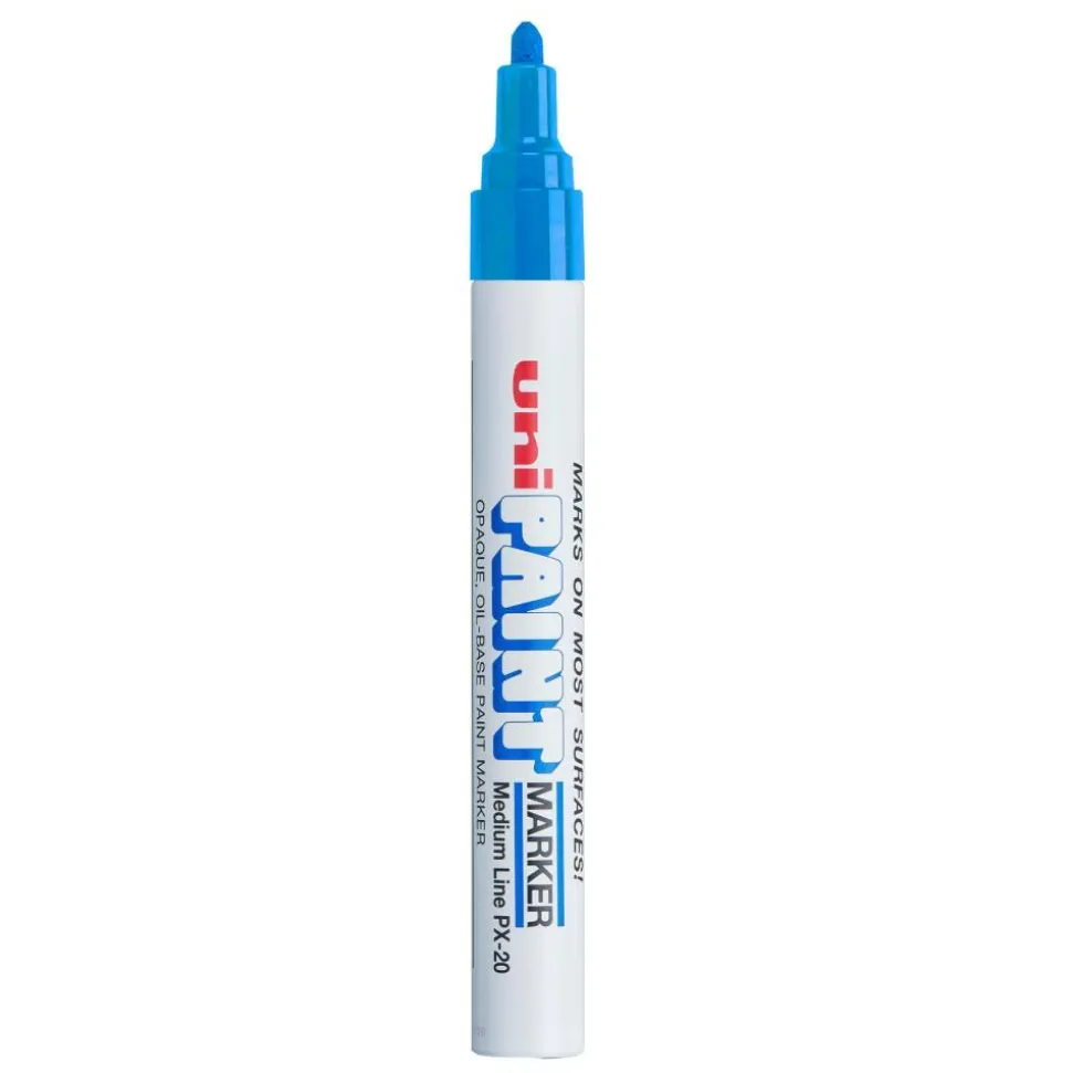 Uni-Paint Markers, Medium Point, Blue, Pack Of 12