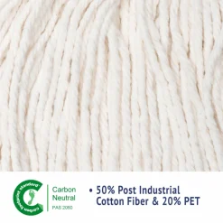 Unisan Super Loop Cotton/Synthetic Yarn Wet Mop Head, Medium, White