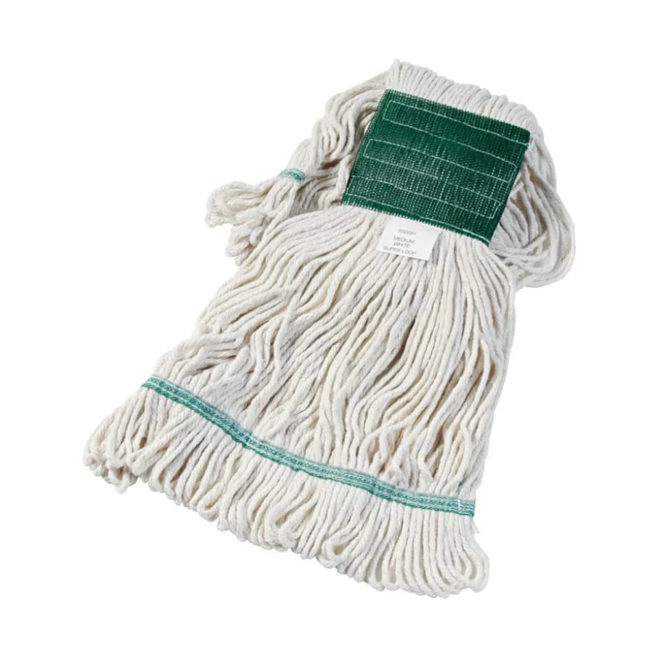 Unisan Super Loop Cotton/Synthetic Yarn Wet Mop Head, Medium, White