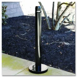 United Receptacle Freestanding Smoker's Pole, 41" x 14 1/4" x 14 1/4", Black