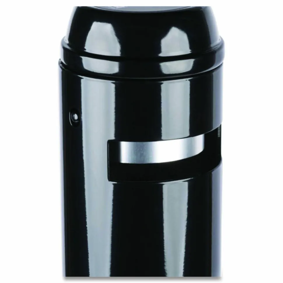 United Receptacle Freestanding Smoker's Pole, 41" x 14 1/4" x 14 1/4", Black