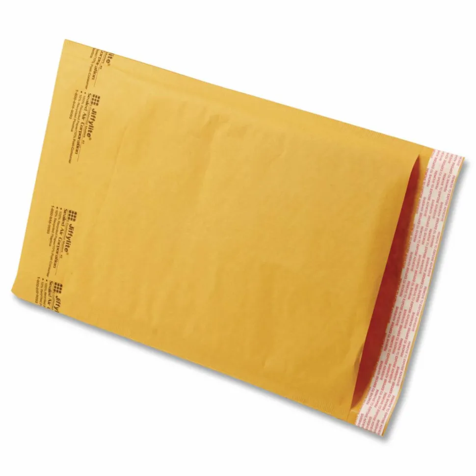 United Stationers Sealed Air Jiffylite Cushioned Mailer, 4" x 8", Kraft, Carton Of 25