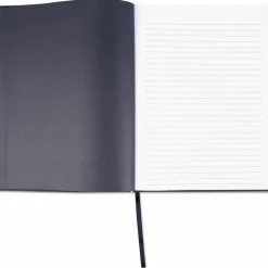 Universal Casebound Hardcover Notebook, 1-Subject, Wide/Legal Rule, Black Cover, (150) 10.25 x 7.63 Sheets