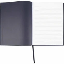 Universal Casebound Hardcover Notebook, 1-Subject, Wide/Legal Rule, Black Cover, (150) 10.25 x 7.63 Sheets