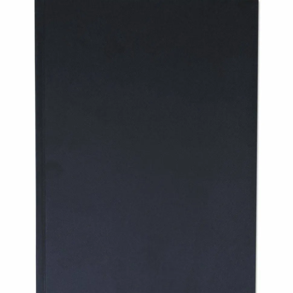 Universal Casebound Hardcover Notebook, 1-Subject, Wide/Legal Rule, Black Cover, (150) 10.25 x 7.63 Sheets