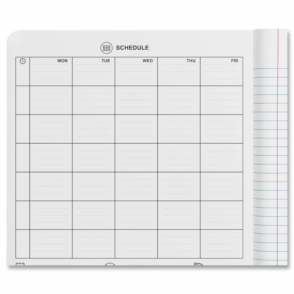 Universal Composition Book, Medium/College Rule, Black Marble Cover, (100) 9.75 x 7.5 Sheets