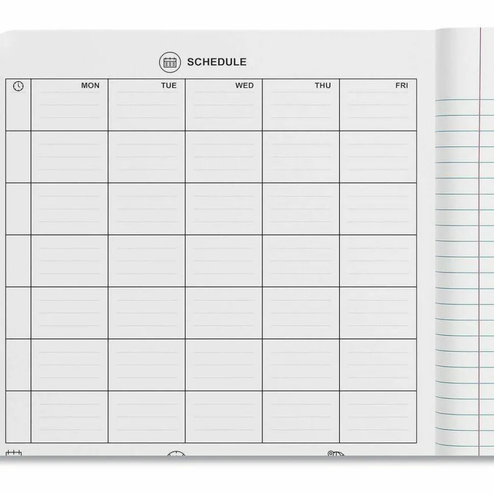 Universal Composition Book, Medium/College Rule, Black Marble Cover, (100) 9.75 x 7.5 Sheets