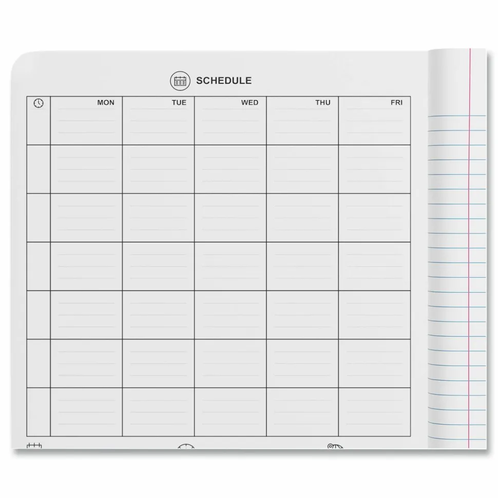 Universal Composition Book, Wide/Legal Rule, Black Marble Cover, (100) 9.75 x 7.5 Sheets, 6/Pack