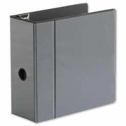 Universal Deluxe Easy-to-Open D-Ring View Binder, 3 Rings, 5" Capacity, 11 x 8.5, Black