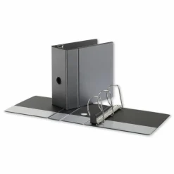 Universal Deluxe Easy-to-Open D-Ring View Binder, 3 Rings, 5" Capacity, 11 x 8.5, Black
