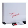 Universal Deluxe Porcelain Magnetic Dry Erase Board, 36" x 24", White Surface, Silver/Black Aluminum Frame