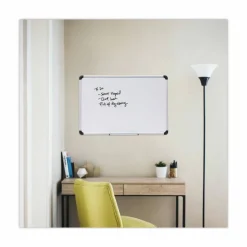 Universal Deluxe Porcelain Magnetic Dry Erase Board, 36