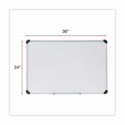 Universal Deluxe Porcelain Magnetic Dry Erase Board, 36