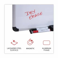 Universal Deluxe Porcelain Magnetic Dry Erase Board, 36