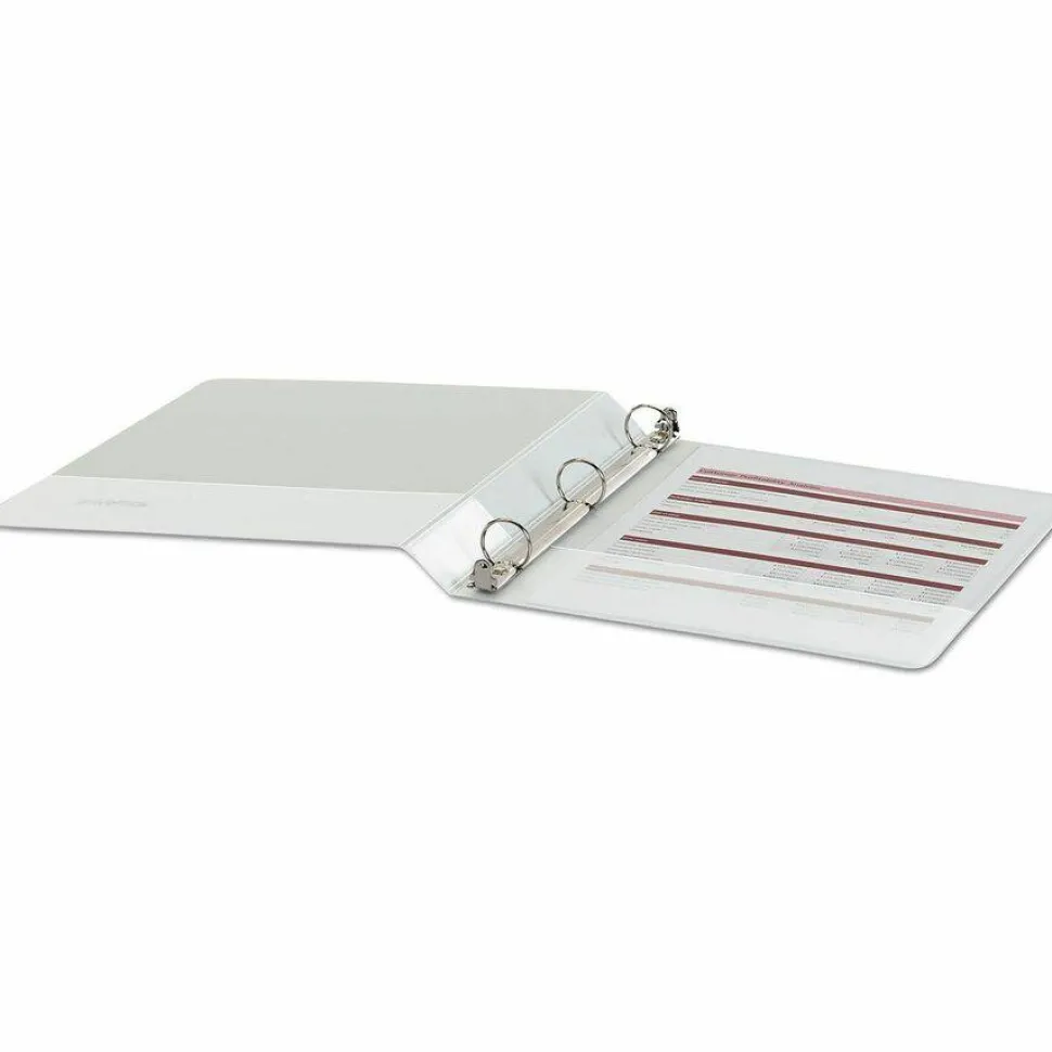 Universal Economy Round Ring View Binder, 3 Rings, 1" Capacity, 11 x 8.5, White, 12/Carton