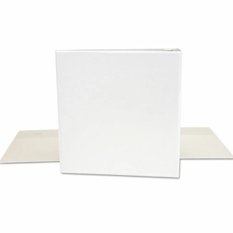 Universal Economy Round Ring View Binder, 3 Rings, 1.5" Capacity, 11 x 8.5, White